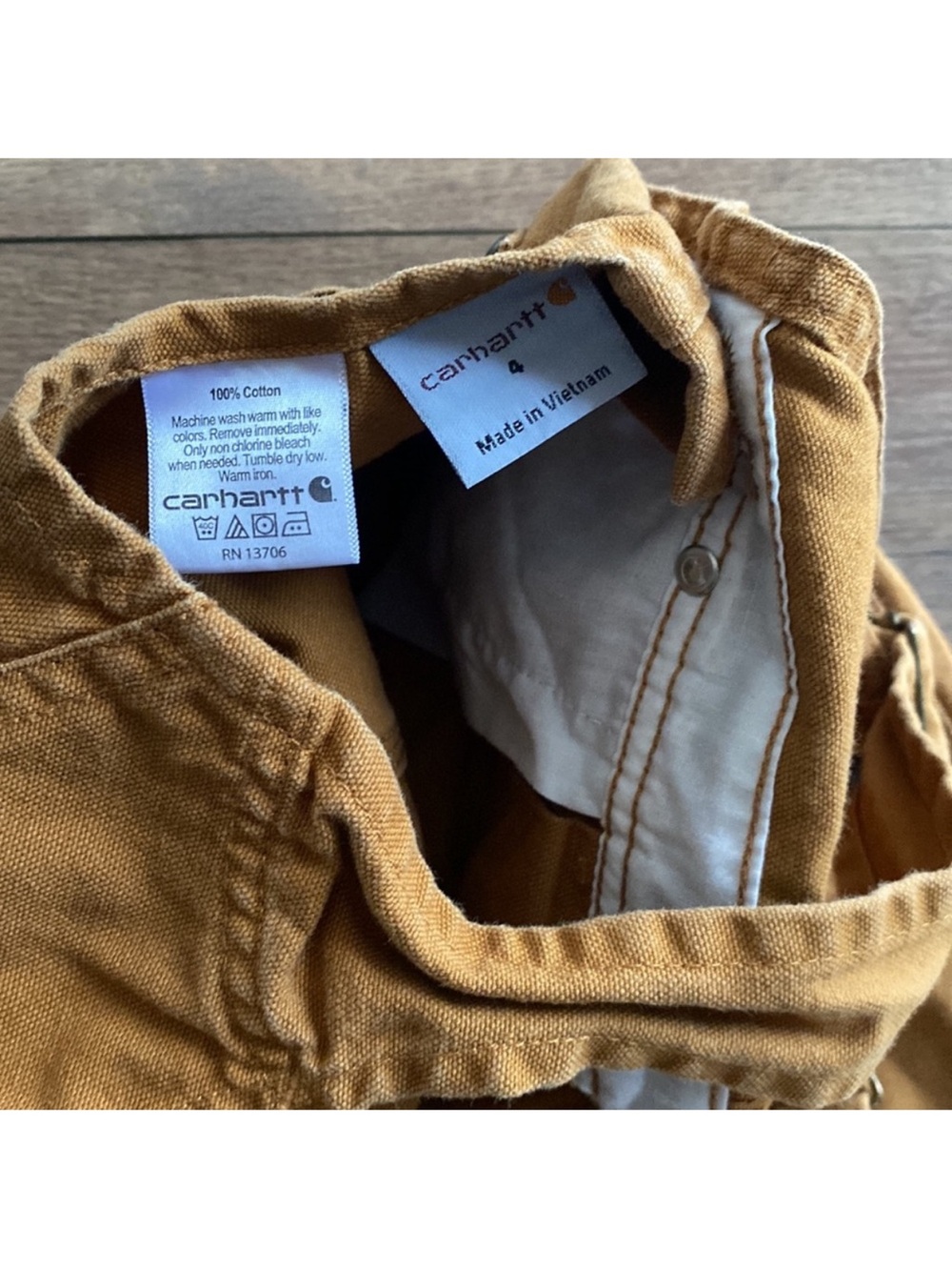 Carhartt toddler boys overall bibs 4T - Picture 3 of 4